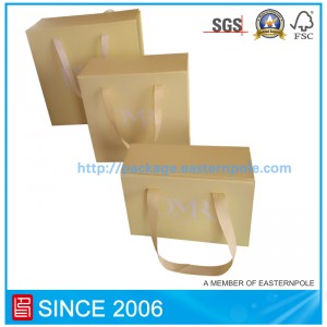 Hộp đóng gói nam châm màu vàng có thể gập lại