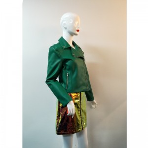 ÁO KHOÁC PU BIKER XANH RLWPJ0011N