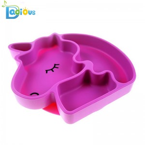 FDA Silicone Grip Dish Hút tấm Chia bé Tấm BPA Free Silicone Baby Tấm