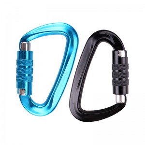 Móc ngoài trời leo núi cắm trại khóa chính carabiner đa chức năng leo núi móc khóa leo núi ngoài trời nhanh chóng bắt nhanh rơi thiết bị khóa an toàn thăm dò lỗ hình chữ d vít hai tầng khóa hợp kim nhôm ...