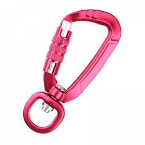 Móc treo ngoài trời cắm trại cắm trại carabiner đa chức năng giai đoạn thứ hai leo núi khóa leo núi khóa ngoài trời nhanh chóng bắt nhanh khóa thiết bị an toàn với clip con chó hợp kim nhôm