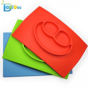 Nhà máy Bán buôn Silicone placemat một mảnh cho trẻ mới biết đi BPA Miễn phí cho bé ăn Tấm lót silicone