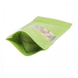 Túi giấy gạo xanh không in được có nắp đậy