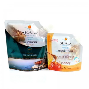 Nhôm lá Mặt nạ bùn biển chết Mặt nạ túi Mylar Stand Up Spout Túi Túi cho Liquid Mặt nạ mỹ phẩm mặt