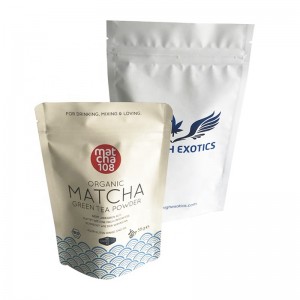 Nhôm lá đứng lên Túi đựng túi trà bột trà xanh có khóa kéo giá rẻ