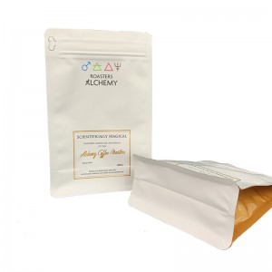 tùy chỉnh in logo đáy phẳng nhiều lớp nhôm túi cà phê với van một chiều