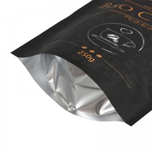 Tùy chỉnh logo túi cà phê có thể tái sử dụng túi đứng lên với ziplock Túi đóng gói cho cà phê