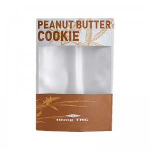 Tùy chỉnh Đứng lên túi cho cookie túi thực phẩm cấp bao bì có cửa sổ rõ ràng trên cùng