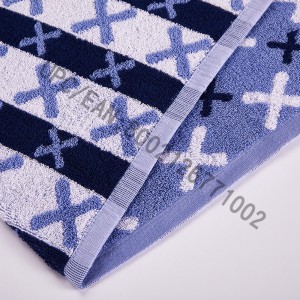 Bộ khăn tắm JMD DỆT, Bộ khăn Jacquard 4 miếng kiểu Anh, Khăn tắm lớn 100% Cotton, Thích hợp cho bể bơi, Phòng tập thể dục, Khách sạn, Du lịch, Phụ kiện phòng ký túc xá đại học, Nâu và Xanh (Xanh-đỏ, 4)