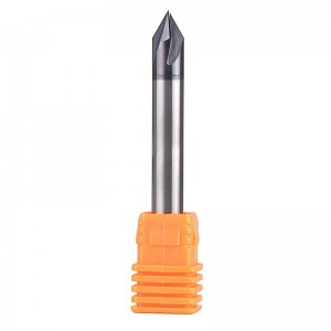 Cacbua Chamfer End Mill V Groove Router Bit 60 độ, 4 sáo, 1/4 inch cho khắc CNC và vát