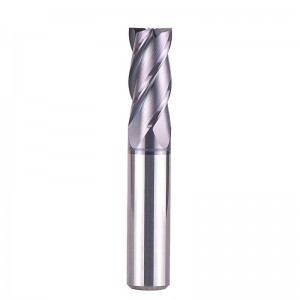 4 sáo CNC End Mill, Mũi vuông 1/2 inch Đường kính chân, dài 3 inch Tổng thể, Bit bộ định tuyến xoắn ốc với tráng