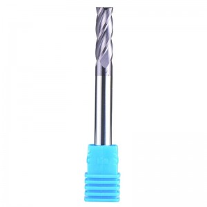 4 sáo CNC End Mill, mũi vuông đường kính 1/4 inch, dài 2-1 / 2 inch Tổng thể, Bit bộ định tuyến xoắn ốc với tráng