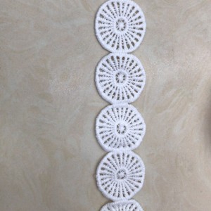 23 # ren lụa sữa ， Polyester / nylon nylon ， ren bông