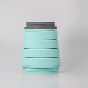 Sáng tạo cốc nước silicone thực phẩm lớp gấp thể thao ngoài trời chai nước cá nhân chạy thể dục thể thao cầm tay cốc nước