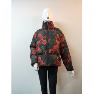LADIES 'FLOWER IN IN PUFFER COAT RLWPC0007