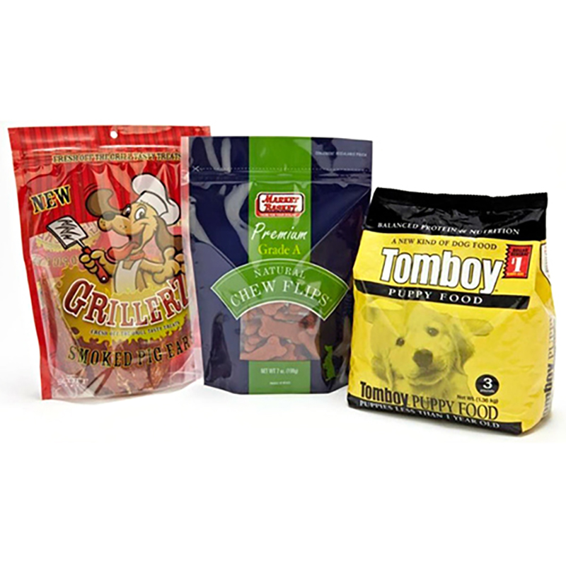 10kg 25kg Túi đựng thức ăn vật nuôi đáy phẳng / túi nhựa đựng thức ăn cho chó mèo