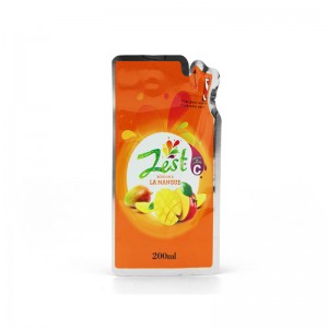 nhựa Túi nước hình dạng đặc biệt bất thường cho nước trái cây Bao bì chất lỏng Die Cut Spout túi