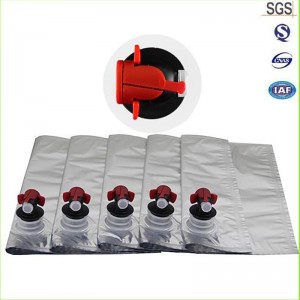 Nhà cung cấp Trung Quốc bán sỉ 3L 5L Nhôm lá túi túi rượu trong hộp