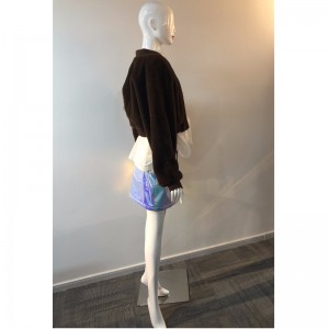 LADIES 'BROWN SHORT FAT COAT RLWF0001