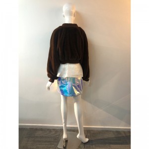 LADIES 'BROWN SHORT FAT COAT RLWF0001