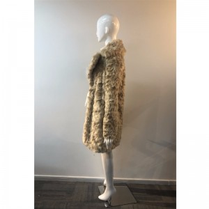 LATIES 'BEIGE LONG FAT COAT RLWF0008