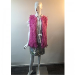 MAGENTA SHAGGY GILET RLWF0023 của LADIES