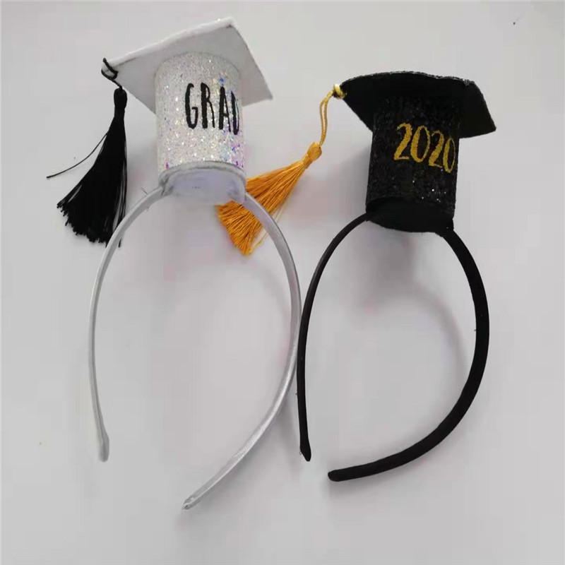 Mũ trắng Grad với sự khác biệt Màu sắc long lanh Đảng tốt nghiệp