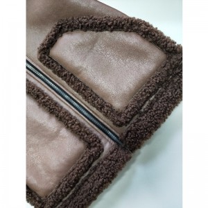 ÁO KHOÁC TRẺ EM BROWN PU RACKPJ0001N