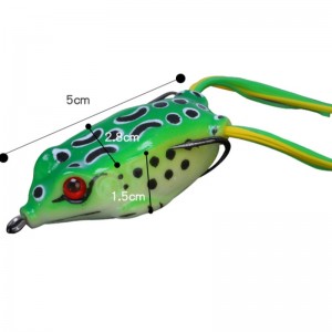 Silicone sấm ếch mô phỏng Lei ếch đường mồi mồi giả mồi móc đôi mồi câu cá đen chuyên giết chết ngư cụ