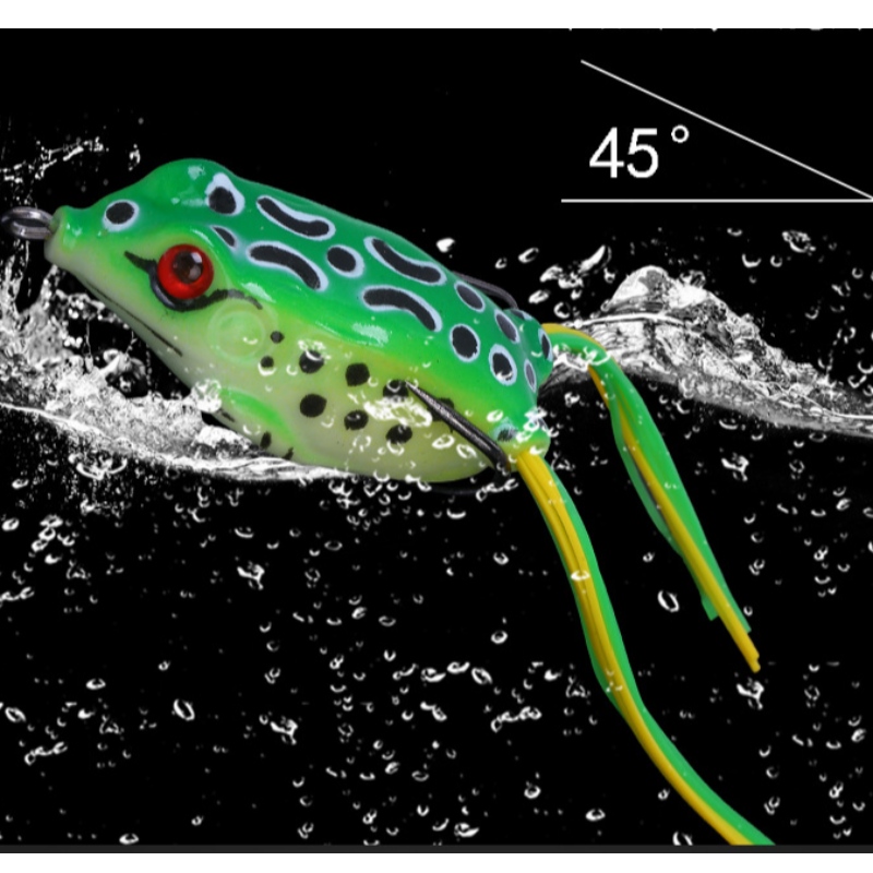 Silicone sấm ếch mô phỏng Lei ếch đường mồi mồi giả mồi móc đôi mồi câu cá đen chuyên giết chết ngư cụ