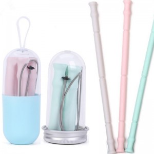 Ống hút silicon có thể gập lại