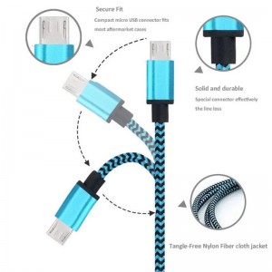 Cáp dữ liệu bện nylon