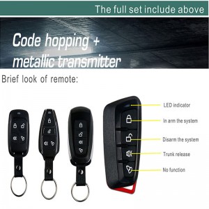 phổ quát từ xa xe trung tâm khóa cửa phát hành một chiều keyless entry