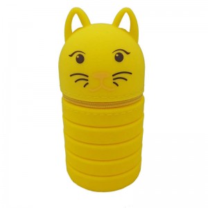 Silicone Pen Túi tùy chỉnh Zipper Vỏ bút chì vui