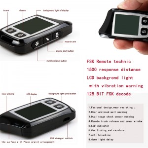 LCD hai chiều từ xa xe lấy mã từ xa