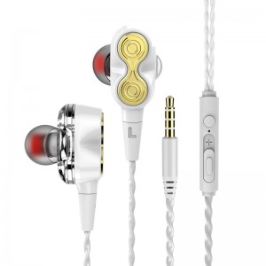 Dual Dynamic Driver Âm thanh nổi HiFi Âm nhạc Earbud có dây