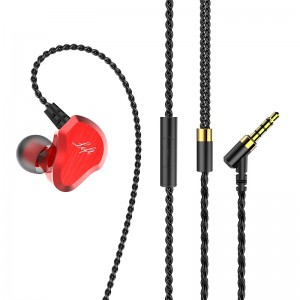 Bộ điều khiển tần số kép mới Loa chất lượng âm thanh nổi HiFi Earhook Tai nghe có dây