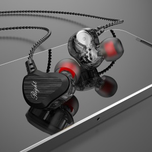 Bộ điều khiển tần số kép mới Loa chất lượng âm thanh nổi HiFi Earhook Tai nghe có dây