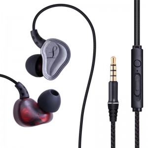 New Earhook Sport Dual Dynamic Driver Tai nghe có dây