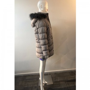LADIES 'GRAY HATED COAT RLWPC0070