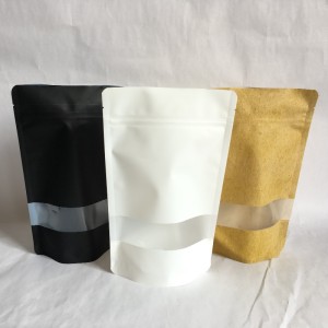 Rào chắn cao PET / PE có thể tái chế túi dây kéo để đóng gói thực phẩm có cửa sổ