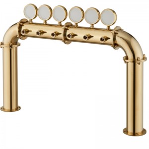 Thiết bị phân phối bia Nhà hàng Quầy rượu cao cấp Cột 6 lỗ Loại cửa Tháp rượu có đèn PVD