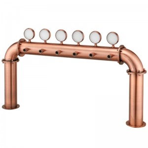 Thiết bị phân phối bia Nhà hàng Quầy rượu cao cấp Cột 6 lỗ Loại cửa Tháp rượu có đèn PVD