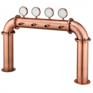 Thiết bị phân phối bia Nhà hàng Quầy rượu cao cấp Cột 4 lỗ Loại cửa Tháp rượu có đèn PVD