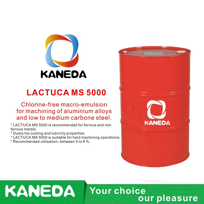 KANEDA LACTUCA MS 5000 Nhũ tương vĩ mô không chứa clo để gia công các hợp kim nhôm và thép xương thấp đến trung bình.