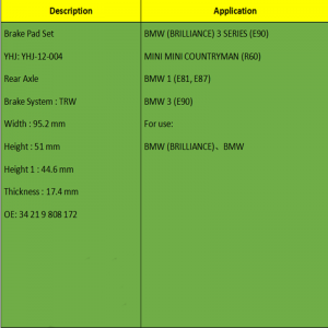 Má phanh (OE: 3421 9808172)