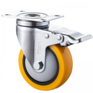 Vật chứa mạ đĩa trung bình với bánh xe Orange TPE