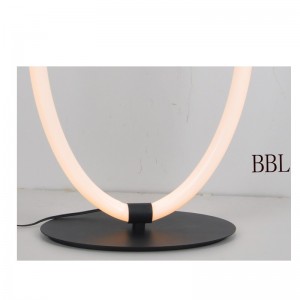 LED table lamp with oval acrylic tube