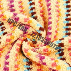 JMD DỆT khô 100% cotton, thêu hoạt hình chú gấu nhỏ, bộ khăn tắm nhuộm nhiều màu Jacquard, bộ 6 bông hoa (màu cam)