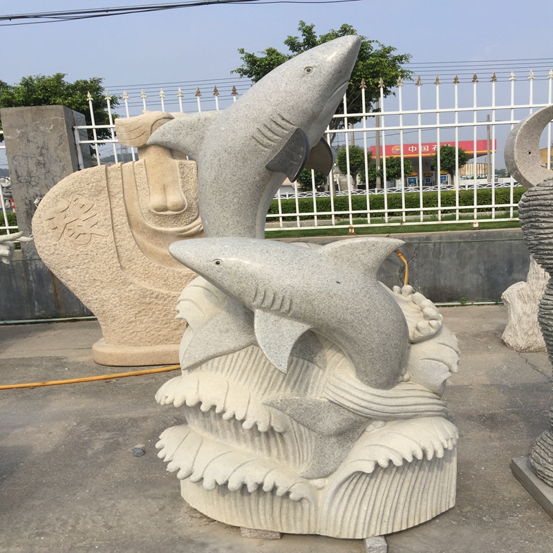 Khủng long cá mập khủng long quy mô lớn Điêu khắc và điêu khắc thủ công tinh khiết